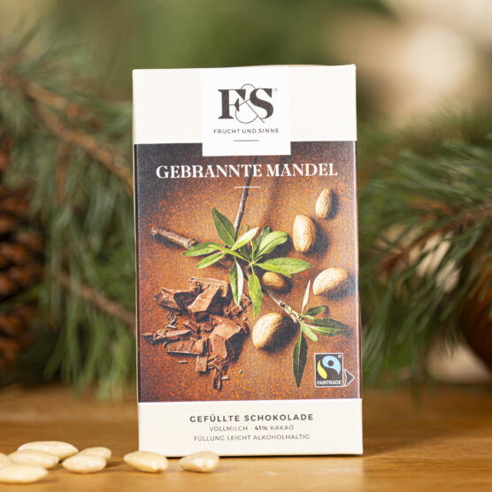 ein Produktbild von: Gebrannte Mandel Schokolade, 80g,